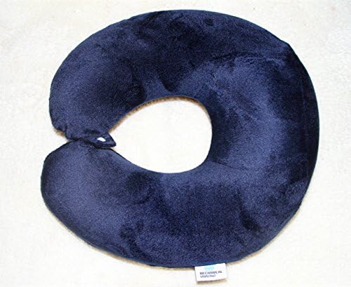 mechanical groupfruit Blue Velour Comfort Memory Foam Neck Pillow