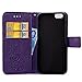 HAOTP Beauty Luxury 3D Handmade Bling Crystal Rhinestone Butterfly Floral Lucky Flowers PU Flip Stand Credit Card ID Holders Wallet Leather Case Cover for iPhone 6 Plus / 6S Plus 5.5