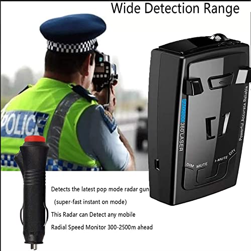 [New Upgrade] Radar Detectors for Cars, 360-Degree Monitoring Long-Distance Remote Warning, Full-Band Monitoring, Voice Prompt, Away from Fines - RD1000
