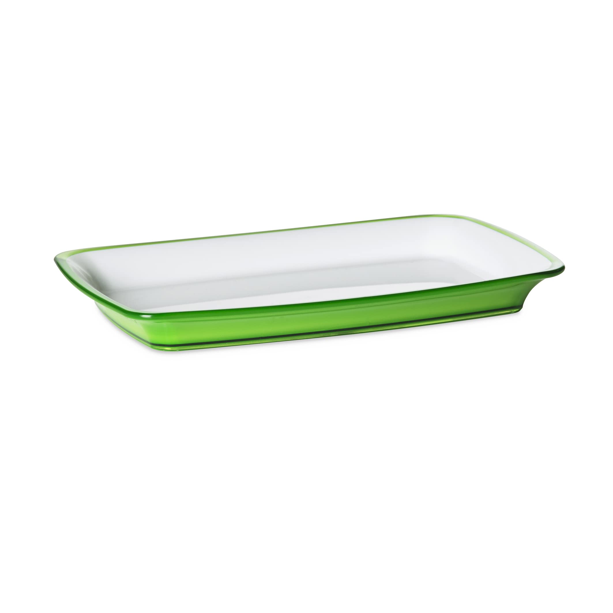 Omada Design Large Serving Plate, Rectangular, Shatterproof Acrylic, 34,5x23,5x3,5h cm, Made in Italy, Square Line