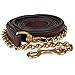 Perri’s Padded Leather Lead with Chain, Havana/Brown, 7-Feet 30-Inchthumb 2