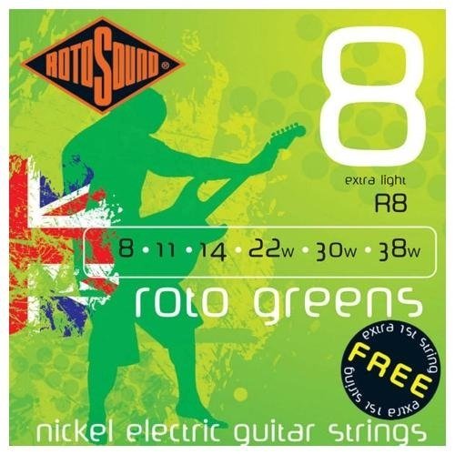 Electric Guitar Strings - Roto Greens, Extra Light