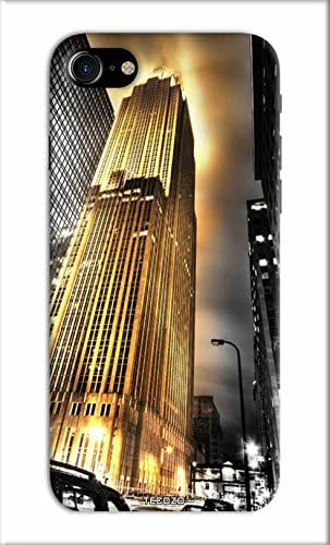 Tecozo Designer Printed Back Cover/Hard Case for iPhone 8 (Building Design/Nature) - Gold