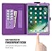 FYY [Leather Case] with [Apple Pencil Holder] for Apple iPad Pro 12.9 Both 2017/2015, Flip Folio Stand Protective Case with [Auto Sleep Wake Function], Multiple Stand Angles, Card Slots Purple