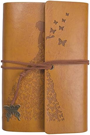 Leather Journal Refillable Travelers Notebook, Aixingyun Vintage Blank Kraft Paper Notepad for Writing Gifts Travelers Professional Diary (Brown)