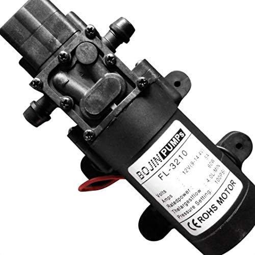 CYBERNOVA DC12V 100PSI 4 L/m Fresh Water High Pressure Diaphragm Self Priming Pump with Pressure Switch Caravan/Boat/RV/Garden//Vehicle Cleaning (CN3210-SZ)