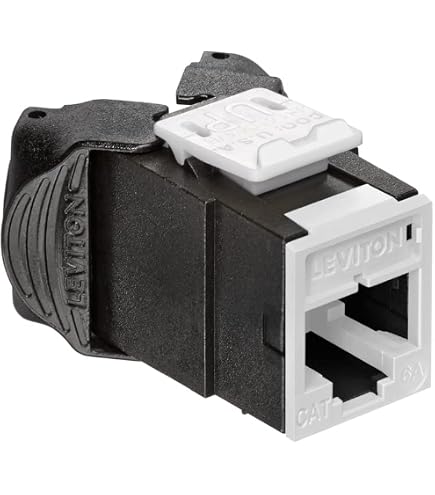 jackstraw Amazon.com: Leviton 6ASJK-RE6 Atlas-X1 CAT 6A Shielded Jack Black