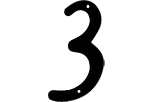 Hillman 841622 Black 4-Inch Nail Die Cast Aluminum, House Number 3