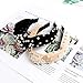Women Headbands Head Hair Bands - 2 Bee Embroidery Headband and 2 Velvet Pearl Hairbands, Wide Knot Headwrap for Women Girls, Fashion Hair Accessories,Great Gifts
