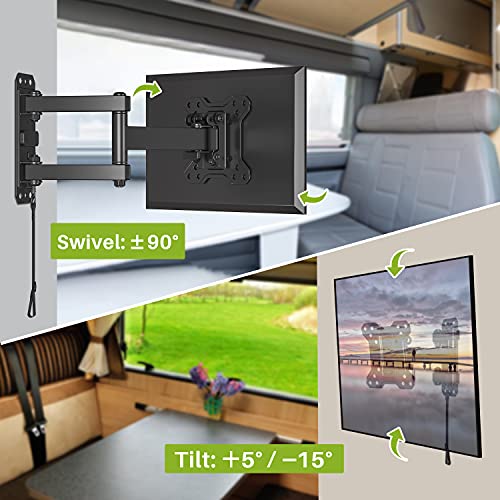 USX MOUNT Lockable RV TV Mount for Most 1026 Inch Flat Screens TV