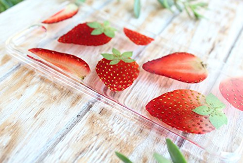 Fruit Phone Case - Handmade Pressed Dried Real Strawberries Fruit Phone Case Cover for iPhone 7, iPhone 8, iPhone 7 plus, 8 Plus, iPhone X (10) Soft Thin silicone case - Floral Phone Case