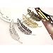 Womens Barrettes, Fascigirl 8pcs Metal Hairpins Golden Silver Butterfly Hair Clips for Girls Tree Branch Alloy Geometrical Moon Circle Bowknot Hair Circle Barrettes (Branch feathers)