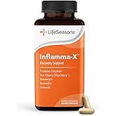 Inflamma-X, Joint &amp; Tissue Support Supplement for Men &amp; Women, 60 Capsules | Supports Muscle Comfort, Recovery &amp; Flexibility &ndash; Herbal Formula w/ Turmeric, Bromelain, Ginger, Boswellia &amp; Protease Enzymes