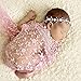 Fashion Newborn Photo Props14 Colors to Choose from Floral Lace Layers (Pink)