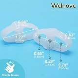Welnove Pack 12 Bunion Corrector Toe Separators with 2 Loops White view 2