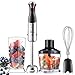 Betitay 4-in-1 Immersion Hand Blender Mixer,Electric Food Processor,Stepless Speeds for Smoothies,Vegetable,Meat and Baby Food with Safety Lock,Include Food Chopper,Mixing Beaker and Egg Whisk