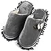 KISSTAKER One Pair Mop Cleaning Dusters House Slippers Shoes Cover Detachable Mopping Shoes (Grey Bow-Knot)