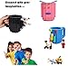 Triumphic Build-on Brick Mugs,with 3 packs of Blocks,Latest Version,Creative DIY Building Blocks Cups for Coffee Water Juice,BPA-free Plastic,Unique Funny Cups,Puzzle Mug,Novelty Gifts for Kids,Pink