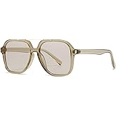 ADE WU Trendy Square Sunglasses for Wome Men Fashion Designer Aviator Style Sun Glasses