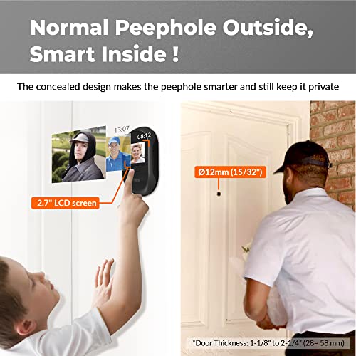 Brinno Peephole Camera WiFi SHC1000W, Peephole Camera for Apartment Door with Motion Sensor