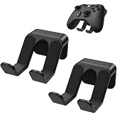 SIROLISA 2PCS Controller Holder Wall Mount Headset Holder by Adhesive Screw | Controller mount headset stand for xbox series x/s, ps5, ps4, pc gaming stuff accessories with stable 3m adhesive