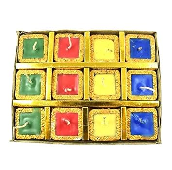 Clay TATHASTU Clay : Clay Hand Made Traditional Wax Diya Handmade Tea Light Candle, Handmade Diya Wax Home Decoration, Multicolour Candle for Diwali Decoration Office, Home,Mitti Diya (10Psc)