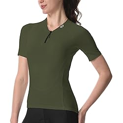 Wulibike Cycling Jersey Women Half Zipper Short