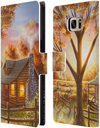 Official Chuck Black Fall Memories Cabin Leather Book Wallet Case Cover For Samsung Galaxy S7 edge