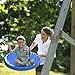 Super Spinner Swing, FUN! Safe Solid Comfortable Seat, FREE 10 ft. Tree Swing Hanging Kit, Holds 200 lb, Fully Assembled Easy Install on Tree or Swing Set (Blue)