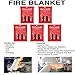 AOOHOOA Fire Blanket Fiberglass Emergency Fire Safety Blankets Flame Retardant Protection for Kitchen,Camping,Fireplace,Grill,Car,RV,Boat (39'' x 39'')…