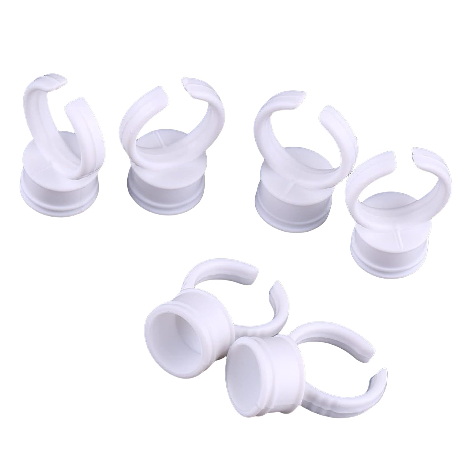 100 Pack Tattoo Ink Rings Disposable Microblading Pigment Glue Holder Cup Semi Permanent Makeup Eyelash Eyebrow Tattooing Ink Caps Small (Medium Without Divider)