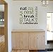 Edvoynlm Break Room Decor Break Room Decals for Walls Eat Relax Wall Decal Break Room Wall Stickers Eat Rest Decal Eat Wall Decal Break Room Decor