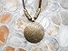 Vintage Big Bronze Disk Yinyang Pendant Genuine Leather Chain Statement Necklace Couple Necklace (Brown)