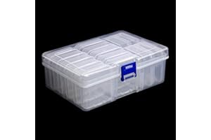 Transparent Plastic Storage Box Set for Jewelry, Beads & DIY Accessories - 14pcs Organizer Containers with Sorting Compartmen