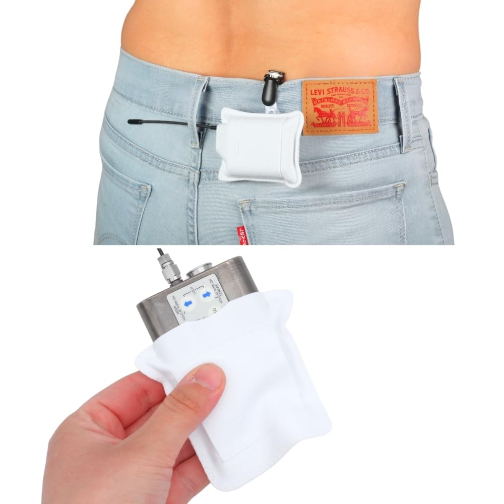 URSA Belt Pouch with Clips - Versatile Rigging for Wireless Transmitters (White, Medium)