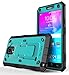 E LV Case for Galaxy Note 4 Case Shock Absorption/HIGH Impact Resistant Full Body Hybrid Armor Protection Defender Case Cover for Samsung Galaxy Note 4 - [Turquoise/Black]