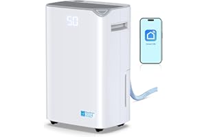BBianLyy 3000 Sq.Ft Wi-Fi Dehumidifiers for Home, 34 Pints Energy Star Certified Smart Dehumidifier for Basement, Bedroom, Bathroom, with Drain Hose, 3 Modes,24H Timer,Auto Defrost, Child Lock
