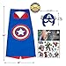 Halloween Superhero Costumes for Boys – 4 Capes and Masks + 4 Superhero Tattooes – Dress Up Kids Toys By MosquitoStation