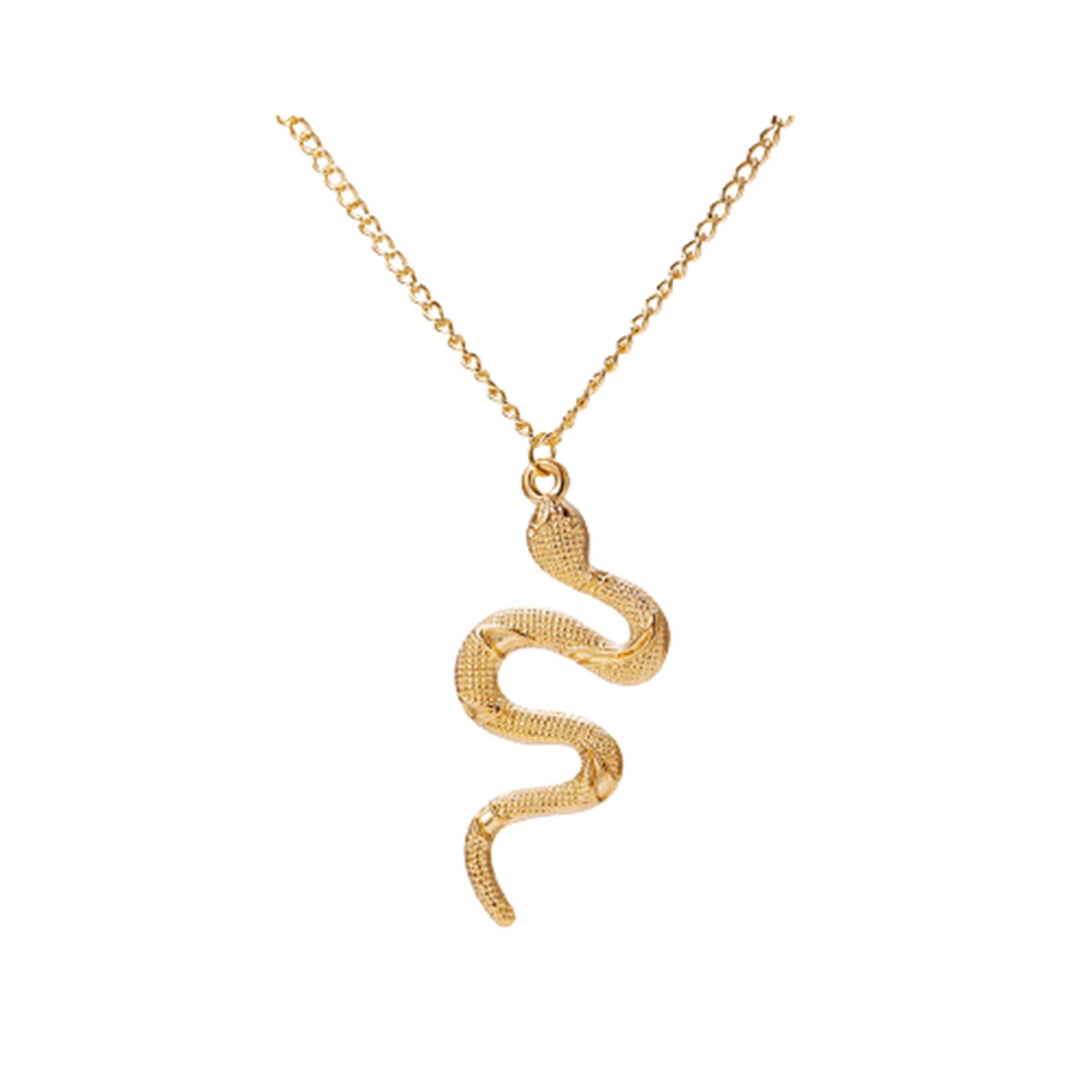 Yienate Gold Snake Necklace Chain Medusa Snake Aesthetic Chain Cobra Necklace Gift Jewellery for Men and Women