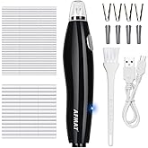 AFMAT EE04 Electric Eraser for Artists, Rechargeable Electric Eraser Kit, 140 Refills for Drafting, Electric Pencil Eraser - Battery Operated for Drawing Pencils, Crafts, Arts(Black)