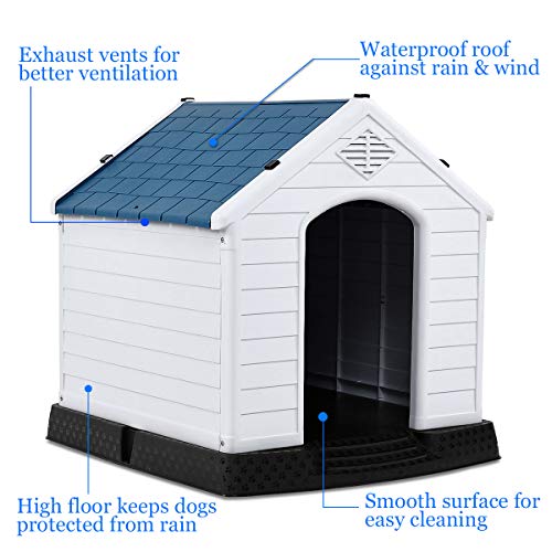 Toolsempire Large Dog Houses for Medium Dogs 28x27x25 Inches Outdoor