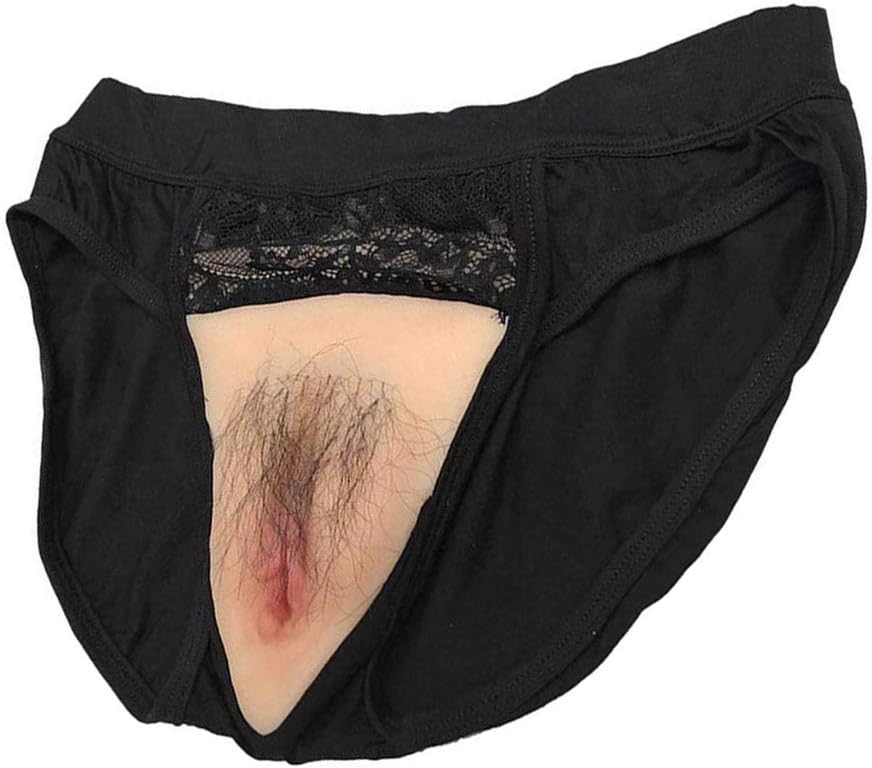 QQA Hiding Gaff Panties Shaper Brief Fake Vaginal Crossdressing Transgender,Black,M