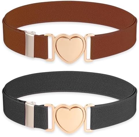 Amazon.com: Andibro Heart Elastic Waist Belts for Girls