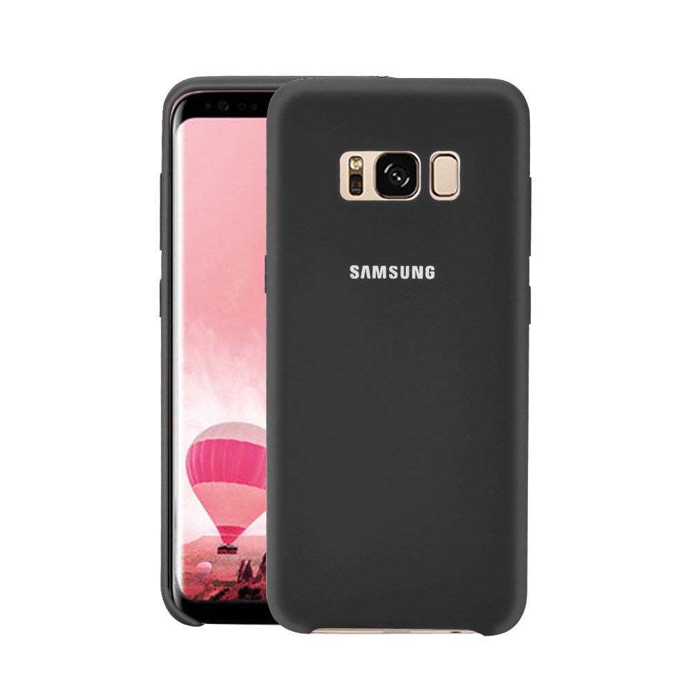 Phone Case for S8,Silicone Gel Rubber Case with Soft Microfiber Cloth Lining Cushion Protective Case for Samsung S8 (Black)