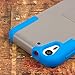 HTC Desire Eye Case, MPERO IMPACT X Series Dual Layered Tough Durable Shock Absorbing Silicone Polycarbonate Hybrid Kickstand Case for Desire Eye [Perfect Fit & Precise Port Cut Outs] - Blue / Gray