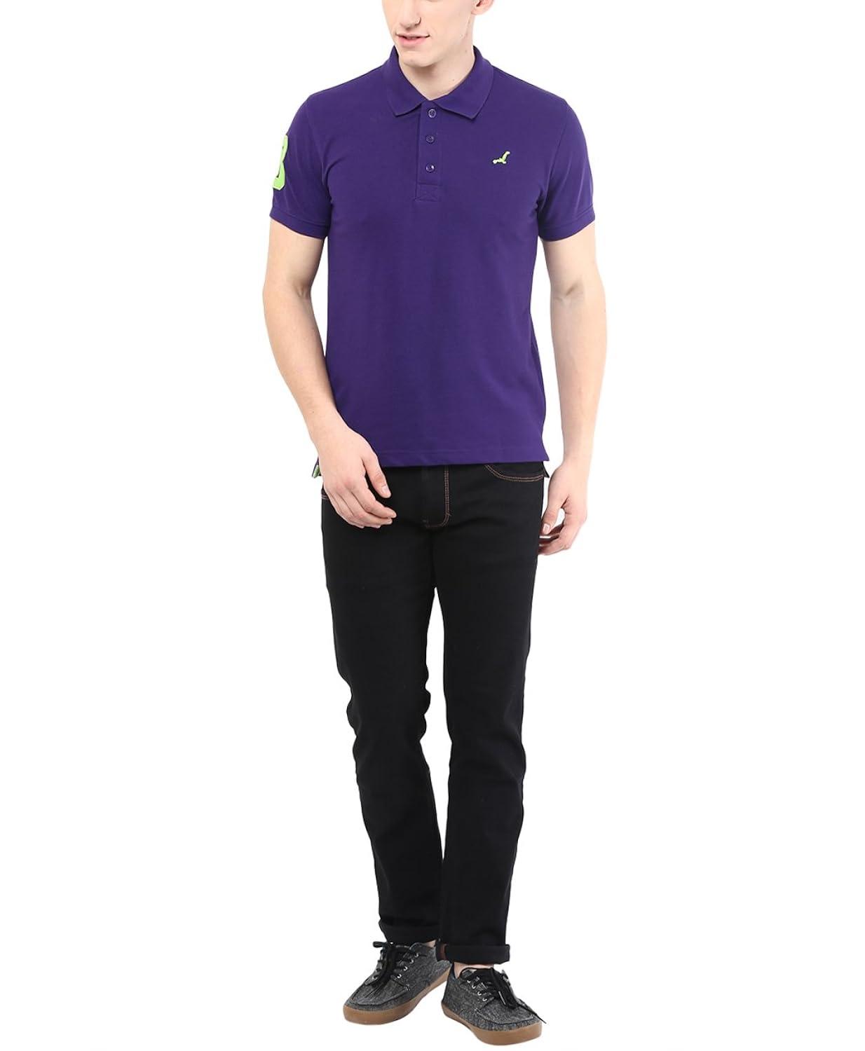 american crew men's cotton and polyester blend polo purple