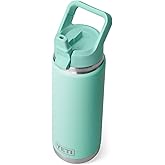 YETI Rambler 26 oz Bottle, Vacuum Insulated, Stainless Steel with Color Matching Straw Cap