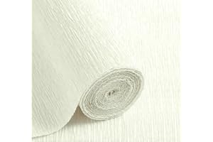 LCREATE LCREATE LCREATE Crepe Paper Roll 8.2ft Long 17 Inch Wide for Wedding Ceremony Various Large Festivals Decoration (White Cream)
