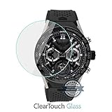 Tag Heuer Connected Modular 45 Screen Protector, BoxWave® [ClearTouch Glass] 9H Tempered Glass Screen Protection for Tag Heuer Connected Modular 45