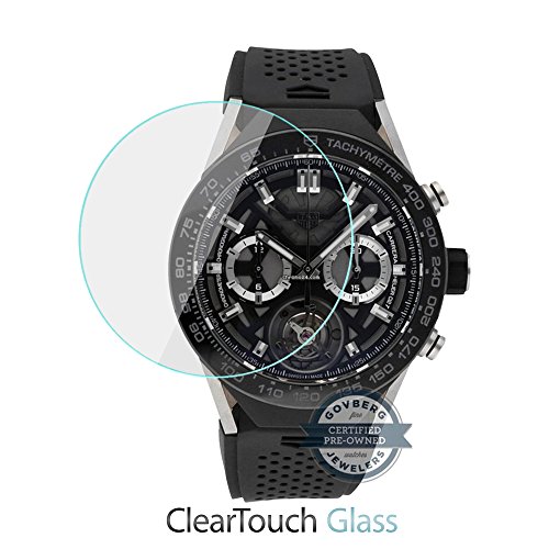 Tag Heuer Connected Modular 45 Screen Protector, BoxWave® [ClearTouch Glass] 9H Tempered Glass Screen Protection for Tag Heuer Connected Modular 45
